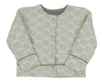 Bielo-sivá kvetovaná prepínaci mikina