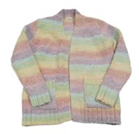 Farebný pruhovaný pletený cardigan Next