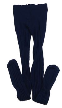 Tmavomodré vzorované pančuchy