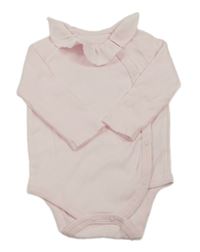 Svetloružové rebrované body s golierikom Matalan