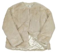 Světlebéžový kožešinový podšitý kabátek Yd.