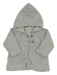 Sivý prepínaci podšitý sveter s kapucňou Orchstestra