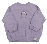 Lila oversize mikina s duhou Next