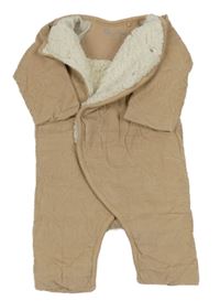 Béžový manšestrový zateplený overal Silver Cross