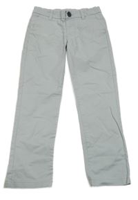Šedé plátěné chino kalhoty M&S