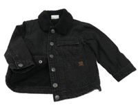 Černá rifová zateplená bunda s kapsami F&F