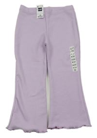 Nové - Lila žebrované tepláky dunnes