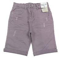Nové - fialovošedé riflové kraťasy ošoupaného vzhledu Denim Co.