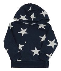 Tmavomodrá mikina s hviezdami a kapucňou H&M