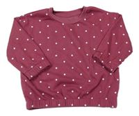 Vínová bodkovaná á mikina Primark
