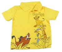 Žlté polo tričko so Simbou Disney