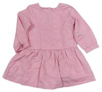 Světlerůžové šaty s výšivkami a kamínky Mothercare