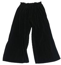 Čierne skladané culottes nohavice Nutmeg