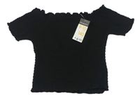 Černá žabičková crop halenk Primark