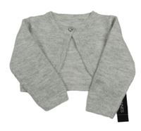 Nové - Sivo-strieborné svetrové bolerko St. Bernard