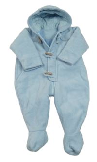 Svetlomodrá fleecová zateplená kombinéza s kapucňou zn. M&S