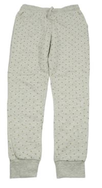 Šedé melírované tepláky s puntíky H&M