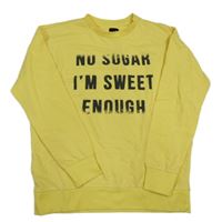 Žltá mikina s nápisom Sinsay