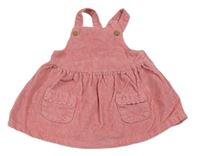 Růžová manšestrová laclová sukně Next