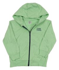 Pistáciová prepínaci mikina s nápisom a kapucňou Little kids