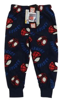 Nové - Tmavomodré fleecové kalhoty se Spider-manem Primark