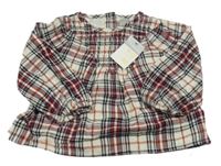 Nové - Smetanovo-červeno-černá kostkovaná halenková tunika Primark