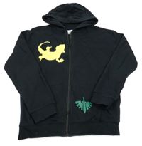 Čierna prepínaci mikina s potlačou a kapucňou M&S