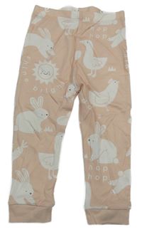 Svetloružové tepláky so zvieratkami George