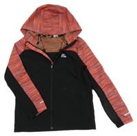 Černo-oranžová šusťáková jarní bunda s kapucí Montirex