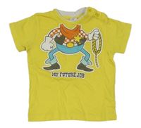 Žlto-biele pruhované tričko so šerifem C&A