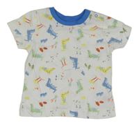 Bielo-modré tričko s krokodílmi  St. Bernard