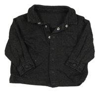 Tmavosivá melírovaná košeľová bunda F&F