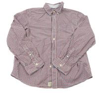 Červeno-tmavomodro-biela kockovaná košeľa H&M