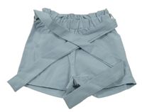 Světlemodrošedé ľahké kraťasy s opaskom Shein