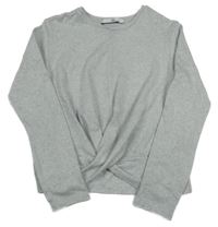 Sivý crop sveter s nařasením M&S