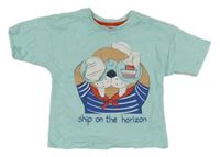 Pomněnkové tričko s mrožem So Cute