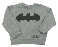 Šedá melírovaná mikina s Batmanem z. H&M