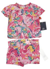Nové - 2set - Růžovo-barevné UV tričko + kraťasy GAP