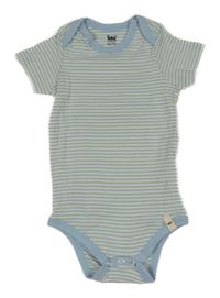 Bílo-světlemodré pruhované body 