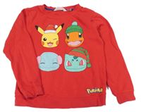 Červená mikina s pokémony H&M