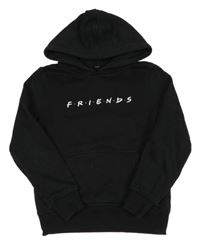 Čierna mikina s Friends s kapucňou