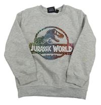 Sivá melírovaná mikina s dinosaurem - Jurský svět PRIMARK