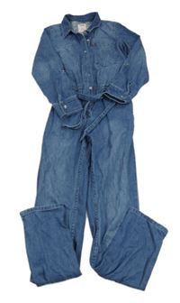 Modrá riflová kombinéza s límečkem a páskem Levi´s