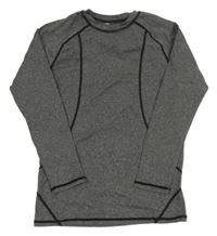 Tmavošedé melírované thermo triko 