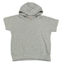 Svetlosivá melírovaná tepláková vesta s kapucňou Nutmeg