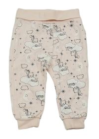Světlepudrové pyžamové kalhoty s oslíkem a Prasátkem Disney
