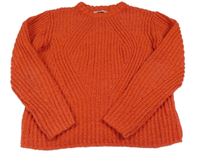 Červený melírovaný rebrovaný sveter KIDS ONLY