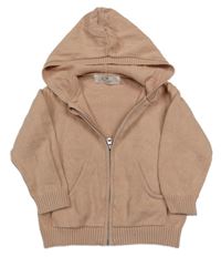 Pudrový propínací svetr s kapucí H&M