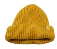 Hořčicová žebrovaná pletená čepice 