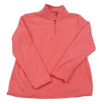 Jahodová fleecová mikina in extenso